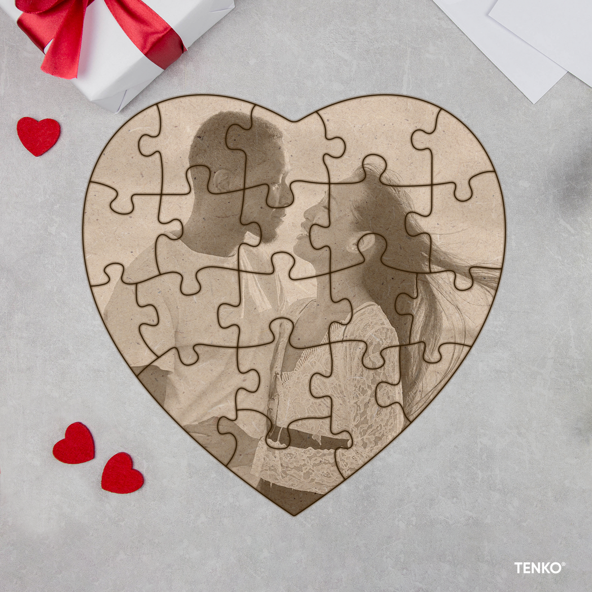 Puzzle Enamorados Corazón